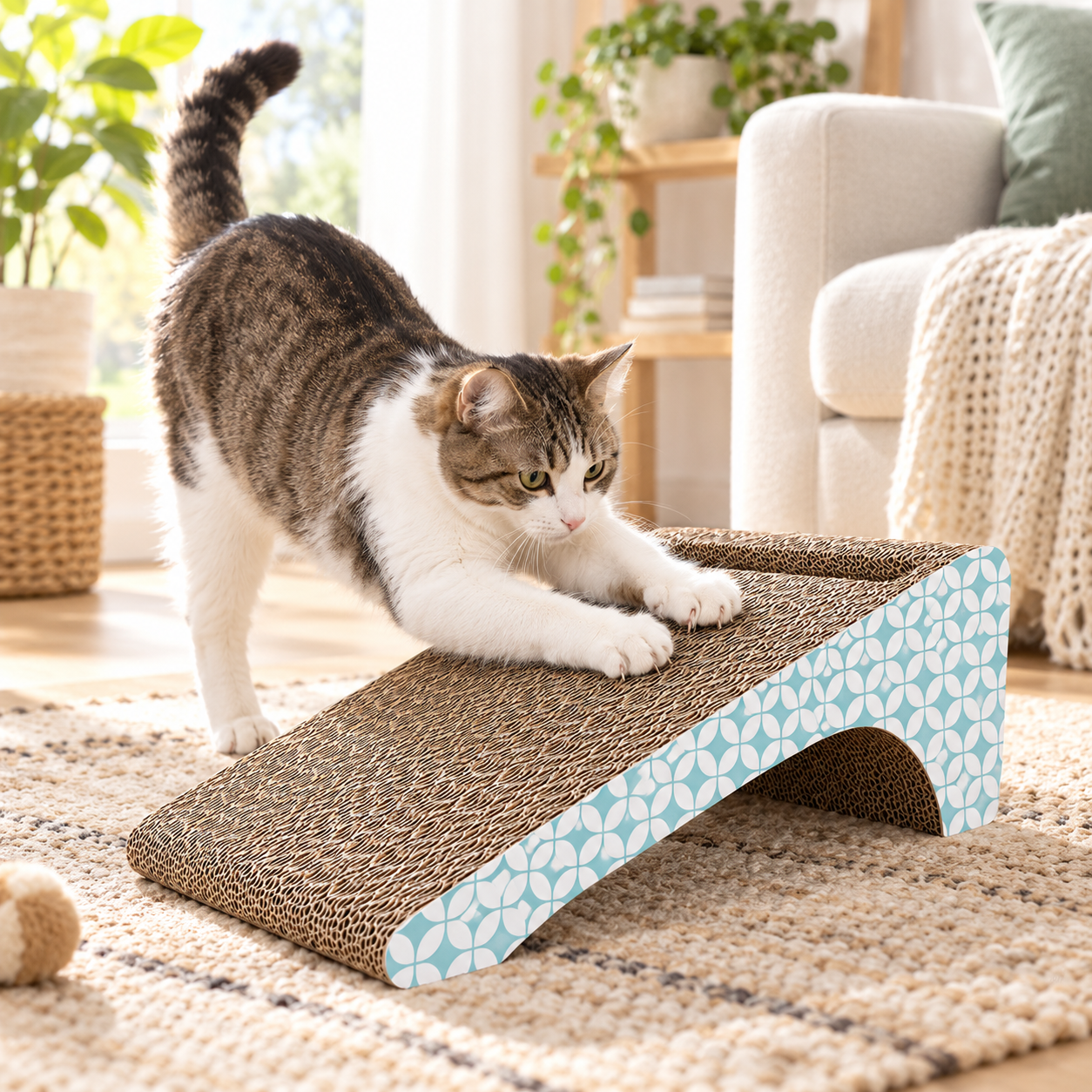 Pawfell Curve Cat Scratcher & Play Lounge