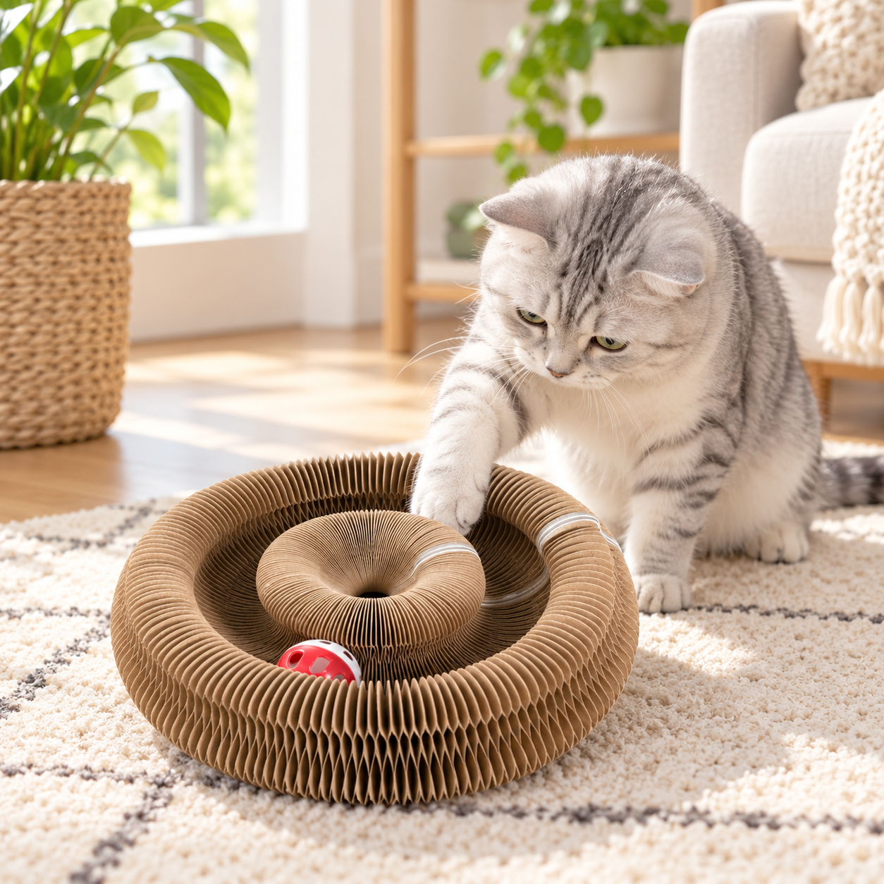 Pawfell Orbit Cat Scratcher & Play Ring